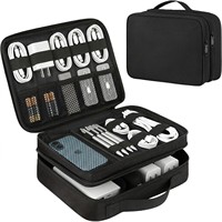 Sac Organisateur Électronique Personnalisé à Deux Couches Grande Capacité pour Accessoires Photo, Idéal Voyage et Maison