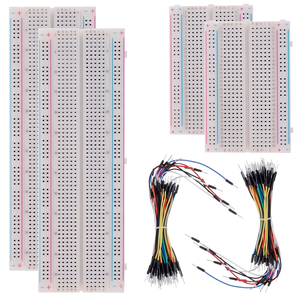 Aismartlink solderless <span class=keywords><strong>Breadboard</strong></span> <span class=keywords><strong>830</strong></span> Tie điểm & 400 Tie điểm & 126 pcs linh hoạt <span class=keywords><strong>Breadboard</strong></span> Jumper dây - Product Image 1