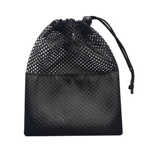 Custom Logo Size Polyester Splicing Sports Drawstring Pouch <b>Net</b> <b>Bag</b> Shoe Swimming Mesh <b>Bags</b> with Drawstring - Product Image 4