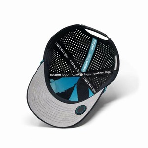 Custom Logo Embroidered Laser Cut Hole Baseball Cap Unisex Casual 6-Panel Fitted Hat Golf Cap Vietnan Factory - Product Image 4