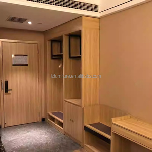 Wholesale Hotel Apartment Bedroom Furniture Affordable Wooden Bed <b>Sets</b> with Nightstands Lounge Seating Wardrobe <b>Side</b> <b>Table</b> & Det - Product Image 2