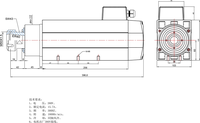 Spindle Elektromekanis CNC 7.5kW 380V ER40 18000rpm untuk Pengukiran