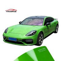 Vinilo PET de Lujo Verde Víbora Elástico de Tejido Fino para Envoltura Completa de Carrocería, Rollo de Protección de Pintura de 7.5mil con Protección UV
