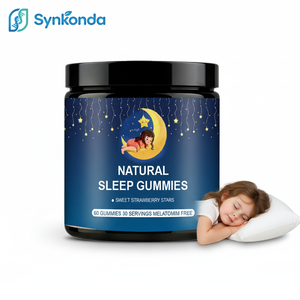 Gummies Sommeil Naturel 5-HTP L-Théanine Magnésium Racine <span class=keywords><strong>de</strong></span> Valériane Sans Gluten Fraise 60 Gummies Complément OEM Mémoire - Product Image 1