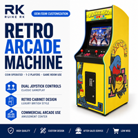 Machine d'arcade rétro verticale avec logo personnalisé Ruike, cabinet de jeu de luxe pour les centres commerciaux, modèle RK050