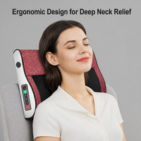 Oreiller de massage du cou ergonomique Shiatsu avec chaleur et contrôle multi-vitesses