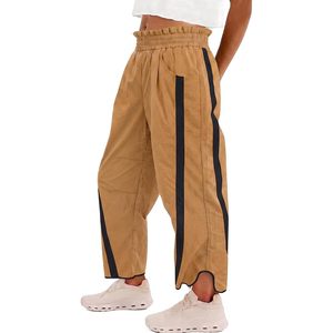 Pantalon de survêtement ample pour femme, taille élastique, couleur contrastante, coupe décontractée, style Y2K, mode automne - Product Image 1