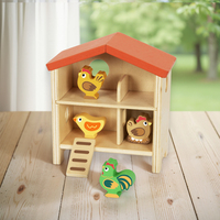 Poulailler en bois boîte jouet Montessori créatif enfants semblant jouer ferme animaux jouets pour enfants