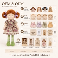 Poupée en peluche douce personnalisée, design OEM, vente en gros à bas prix, jolie poupée en tissu pour fille