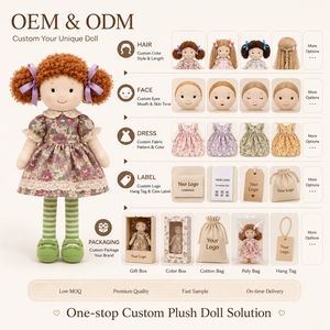 Poupée en peluche douce personnalisée, design OEM, vente en gros à bas prix, jolie poupée en tissu pour fille - Product Image 4