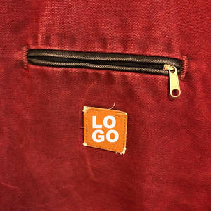 Jaket Denim Kanvas Katun Kerja Pria Vintage Tebal Dicuci dengan Bordir Kustom OEM ODM untuk Pria - Product Image 3