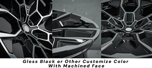 Nuevo Diseño de Ruedas de Aluminio Forjado con Acabado Plateado Mecanizado, Color Negro Brillante, Disponibles en 17, 18 y 19 Pulgadas - Product Image 2