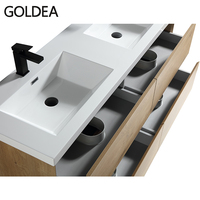 Çift lavabo banyo duvara monte vanity banyo mobilyası dolabı