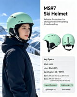 Nouveau casque de ski et de snowboard unisexe pour l'hiver, coque en ABS, certifié CE, protection de sécurité pour les activités de neige