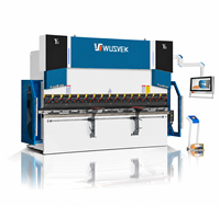 Presse plieuse CNC compacte WUSVEK robuste 130T/2500 KT19 4+1 axes, machine de pliage de tôles hydraulique CE ISO