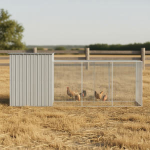 Jaula Grande para Pollos de Acero Galvanizado, Jaula Gris Resistente para Animales, para Cría de Aves de Corral - Product Image 2