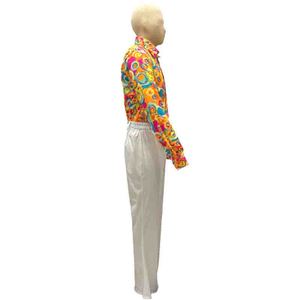 Costume hippie des années 70 pour hommes, chemisier rétro coloré à manches longues pour scène, danse, discothèque, fête, Halloween, cosplay, polyester - Product Image 6