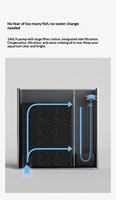 Aquarium en plastique pour poissons Betta, petit éco-aquarium intelligent avec contrôle de température, filtre latéral, application pour bureau et salon