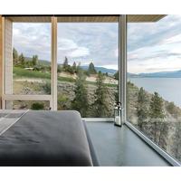 Fenêtre triangulaire fixe en aluminium sur mesure, avec cadre en verre trempé panoramique et persiennes, certifiée Energy Star, pour villa moderne, à isolation thermique