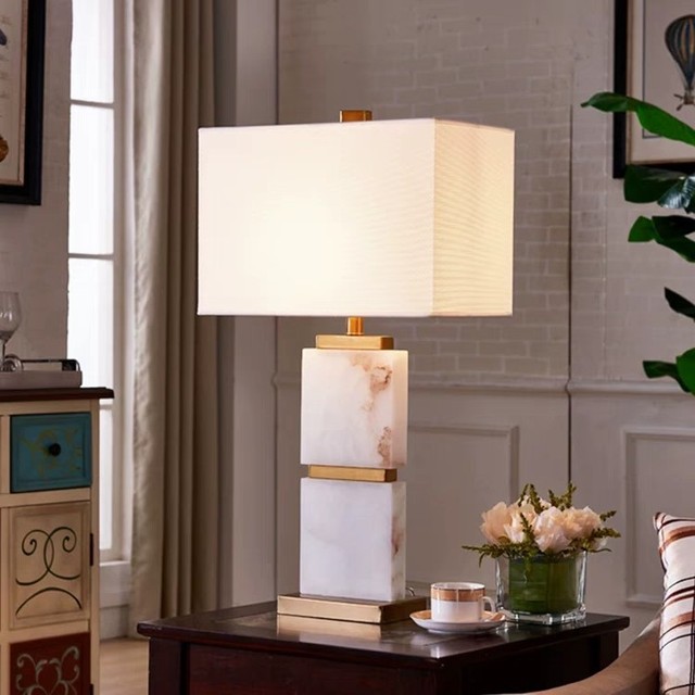2025 Natural Alabaster Marble 29-inch LED Table Lamps Modern Cordless Eco-Friendly Night Lamp Lights 2700K Bulbs for Home Decor