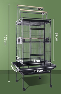 Toptan büyük lüks papağan Villa kafes demir tel üreme kafesi kaynaklı tel ile tel örgü rulosu üreticilerin kutusu paketlenmiş - Product Image 2