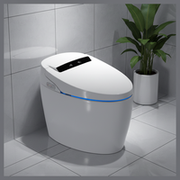 Toilette Intelligente Monobloc Blanche Allongée à Siphon P pour Hôtel, Maison et Salle de Bain