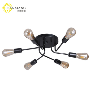 Skycam OEM/ODM Irregular Simple Modern Living Room Surface Mounted Iron Art Ceiling Light