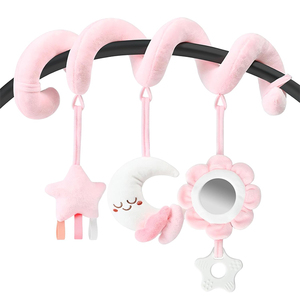 Juguete Colgante para Cuna y Cochecito de Bebé, con Espiral Suave, Espejo y Cintas Texturizadas, para Edades de 0 a 12 Meses, Venta al Por Mayor - Product Image 1