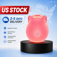 Disponibile negli USA, Consegna Rapida in 2-5 Giorni, Vibratore a Forma di Rosa in Silicone con 10 Frequenze e Funzione Luminosa, ACQUISTA ORA