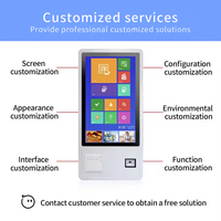 Station de travail de reconnaissance faciale OEM NFC 10.1 pouces Machine PC industriel Panneau tout-en-un auto-assistance avec ou fonctions de numérisation de code
