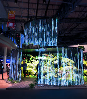 Écran LED holographique transparent supérieur aux films LED traditionnels, sans blocage de la lumière en acier lourd.