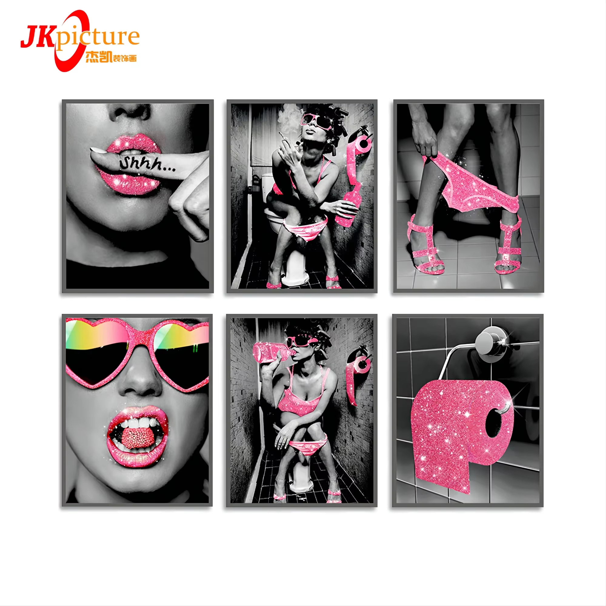 Pink Black White
