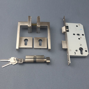 Cerradura de Puerta para Oficina y Hogar, Diseño Cuadrado, Juego de Cerradura de Puerta de Acero Inoxidable - Product Image 2