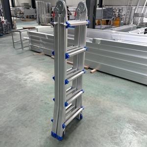 <span class=keywords><strong>Escalera</strong></span> gigante plegable de aluminio con función multiusos 4x5 especial uso doméstico con bisagra grande - Product Image 4