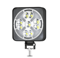 DXZ H-MINI-F-BS 21 LED 25W Certifié CE, Phare de Travail Carré Clignotant à LED, Feu de Brouillard DRL pour Véhicules Tout-Terrain 4x4 - 12V-60V, Garantie 1 An