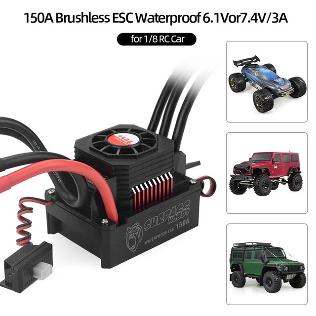 Surpass Hobby KK Series 150A Brushless Waterproof ESC for 1/8 2-6S RC Car Vehicles
