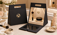 Boîte cadeau magnétique plate haut de gamme écologique personnalisée avec sac en papier kraft pour emballage de cosmétiques et de produits de beauté