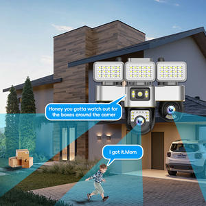 Cámara Solar V380pro 12MP para Alumbrado Público, Inalámbrica 4G, Seguimiento Humano, Audio Bidireccional, 3 Lentes, 3 PTZ, PIR, Cámara de Seguridad CCTV para el Hogar - Product Image 3