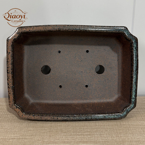 Pots de jardin minimalistes écologiques en argile violette Yixing, pots à bonsaï rectangulaires en céramique émaillée, pots à fleurs d'extérieur pour la maison et l'intérieur - Product Image 5