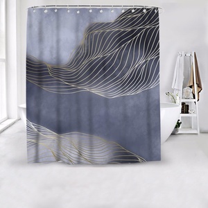 Eco Friend Polyester Tùy Chỉnh In Rèm Không Thấm Nước 3D In Kỹ Thuật Số Đá Cẩm Thạch Mô Hình Không Thấm Nước Rèm Tắm Bán Nóng - Product Image 2