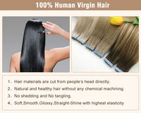 UGlamour 2026 Nouvelle Conception Extensions de Cheveux à Bandes Adhésives Fines, Douces et Légères, Qualité Premium 12A, Cheveux Humains