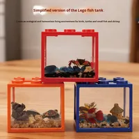 Aquarium universel domestique en ABS épaissi, résistant aux chutes et empilable, pour méduses, poissons Betta, tortues et crevettes