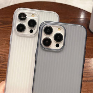 Coque pour iPhone 16 Pro Max, texture simple, coque souple semi-transparente de qualité supérieure avec de grands trous, coque de téléphone anti-chute - Product Image 2