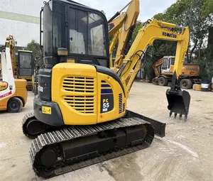 Precio barato KOMATSU 5 ton PC55 usado de segunda mano mini Excavadora hidráulica sobre orugas en buenas condiciones