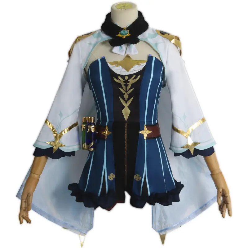 Anime Genshin Impact Sucrose Cosplay Kostuum Sacharose Pruiken Schoenen Pak Jurk Uniform Halloween Party Outfit Voor Vrouwen Volledige Set