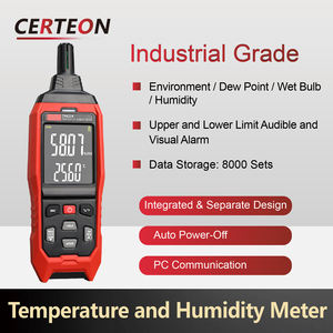 USB 충전식 휴대용 온습도계 분리형 프로브 포함 이슬점 측정 환경 테스터 - Product Image 3