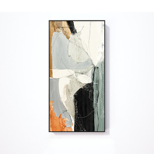 Grande Dipinto Astratto Moderno Beige <span class=keywords><strong>con</strong></span> Dettagli Dorati, Decorazione Murale Dipinta a Mano su Tela per Soggiorno e Arredamento <span class=keywords><strong>Casa</strong></span> - Product Image 5