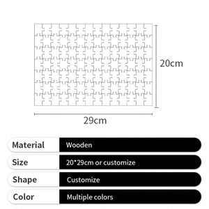 Puzzles vierges personnalisables par sublimation Brian Game, jouet pour adultes, puzzle en bois A4 pour enfants - Product Image 2