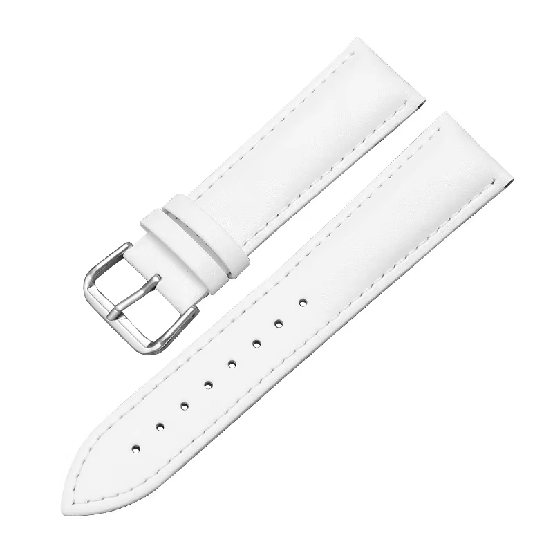 Blanc - boucle aiguille argentée