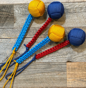 Toptan örgülü paracord kendini savunma halat topu maymun yumruk anahtarlık Pet köpek kapı çekme - Product Image 6